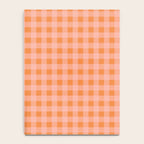 Gingham Check Pattern Orange Pink Blush Notebook Gallery Image 4