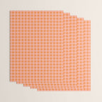 Gingham Check Pattern Orange Pink Blush Wrapping Paper Gallery Image 3