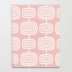 Mid Century Modern Atomic Rings Pattern Dusty Rose Notebook Gallery Image 4