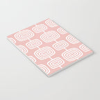 Mid Century Modern Atomic Rings Pattern Dusty Rose Notebook Gallery Image 3