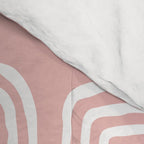 Mid Century Modern Atomic Rings Pattern Dusty Rose Comforter Gallery Image 4
