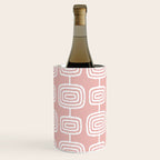 Mid Century Modern Atomic Rings Pattern Dusty Rose Wine Chiller Gallery Image 3