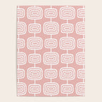 Mid Century Modern Atomic Rings Pattern Dusty Rose Poster Gallery Image 4