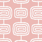Mid Century Modern Atomic Rings Pattern Dusty Rose Coffee Mug Gallery Image 2