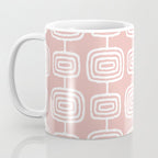 Mid Century Modern Atomic Rings Pattern Dusty Rose Coffee Mug Gallery Image 3