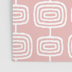 Mid Century Modern Atomic Rings Pattern Dusty Rose Poster Gallery Image 3