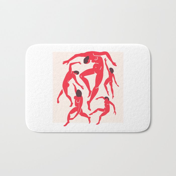 The Dance 3 | Henri Matisse - La Danse | Scarlet Red Edition Bath Mat Gallery Image 1