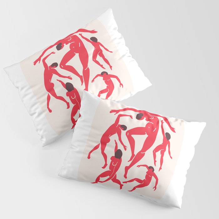 The Dance 3 | Henri Matisse - La Danse | Scarlet Red Edition Pillow Sham Gallery Image 1