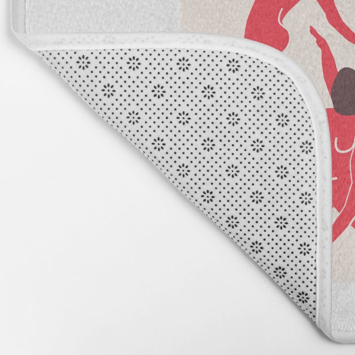 The Dance 3 | Henri Matisse - La Danse | Scarlet Red Edition Bath Mat Gallery Image 2