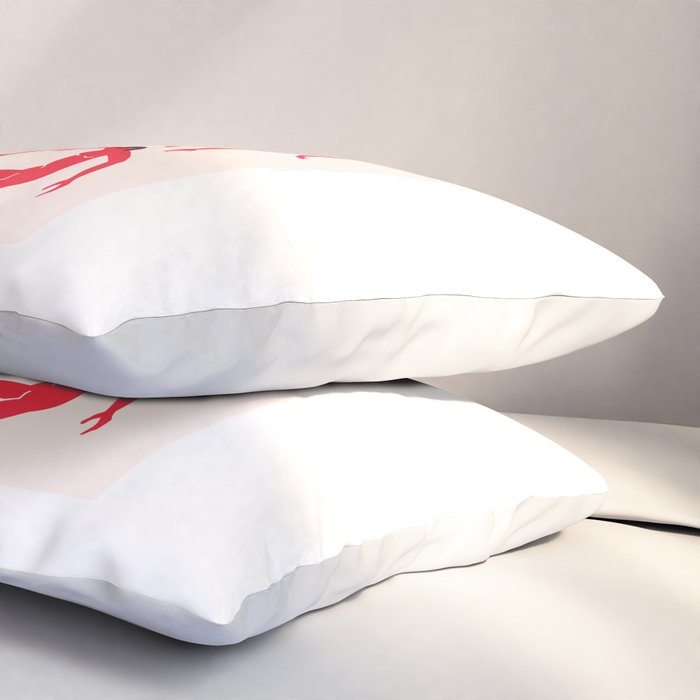 The Dance 3 | Henri Matisse - La Danse | Scarlet Red Edition Pillow Sham Gallery Image 3