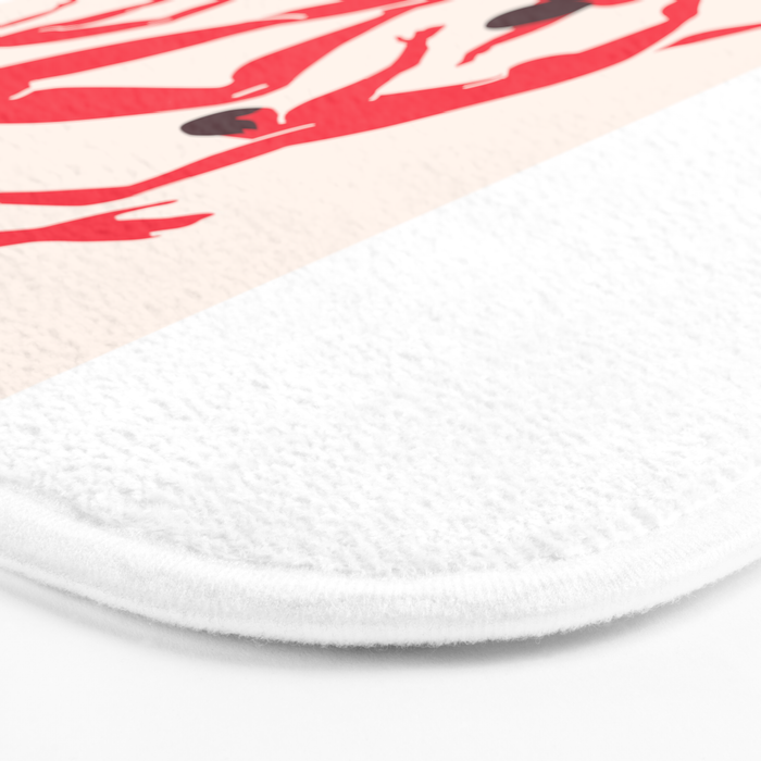 The Dance 3 | Henri Matisse - La Danse | Scarlet Red Edition Bath Mat Gallery Image 3