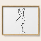 Zen Snow Bunny Serving Tray Gallery Image 1