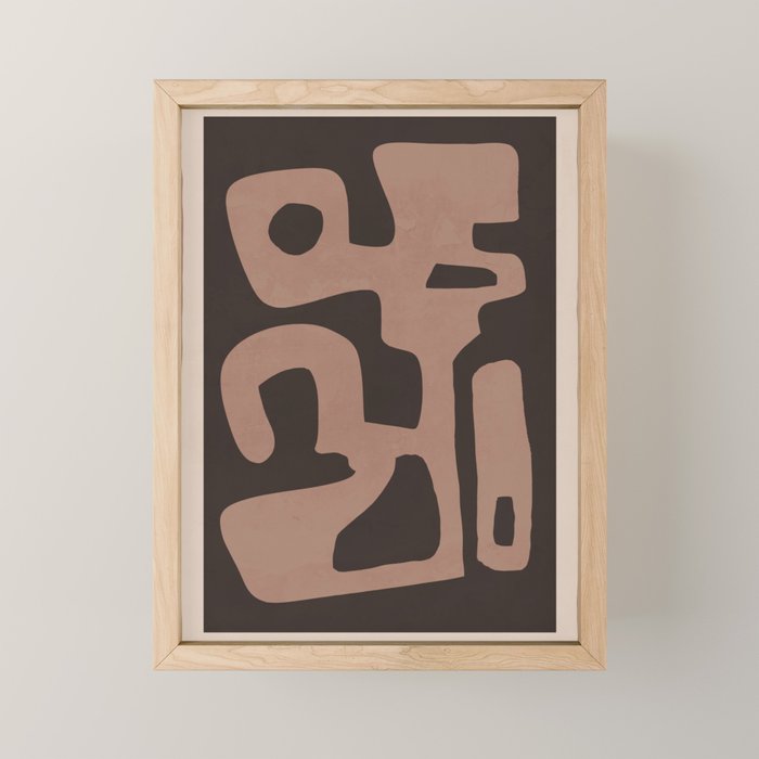 Modern Abstract Minimal Shapes 117a Mini Art Print Gallery Image 1