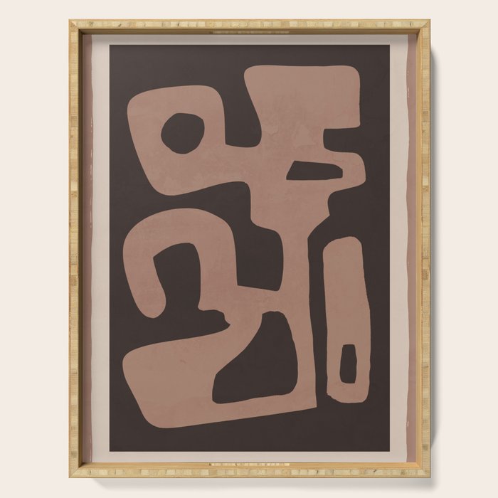 Modern Abstract Minimal Shapes 117a Serving Tray Gallery Image 1