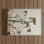 Pirouette x wildflower botanical photograph Outdoor Rug Gallery Image 1