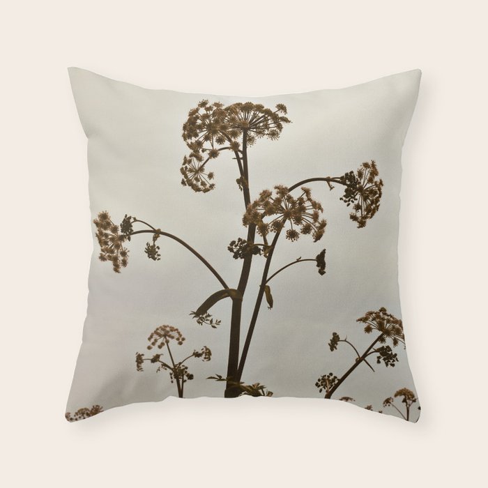 Pirouette x wildflower botanical photograph Throw Pillow Gallery Image 6