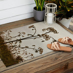 Pirouette x wildflower botanical photograph Outdoor Rug Gallery Image 2