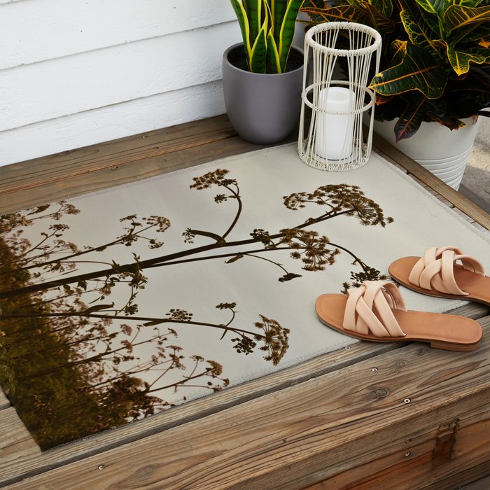 Pirouette x wildflower botanical photograph Outdoor Rug Gallery Image 2