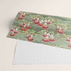Watercolor moss and mushroom mosaic pattern Wrapping Paper Gallery Image 2