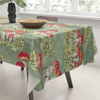 Watercolor moss and mushroom mosaic pattern Tablecloth Gallery Image 3