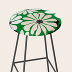 Mod Flower Garden - Black and White on Green Stool Gallery Image 2