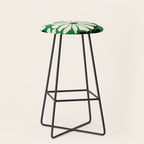 Mod Flower Garden - Black and White on Green Stool Gallery Image 1