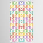 Retro Colorful Butterfly Checkered Pattern Tablecloth Gallery Image 2