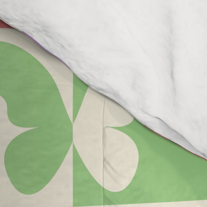 Retro Colorful Butterfly Checkered Pattern Comforter Gallery Image 4