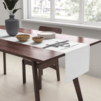 Steady As She Goes 6; aircraft coming in for an island landing female in bikini black and white photography - photographs - photograph Table Runner Gallery Image 2