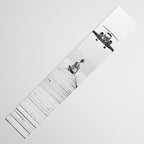 Steady As She Goes 6; aircraft coming in for an island landing female in bikini black and white photography - photographs - photograph Table Runner Gallery Image 3