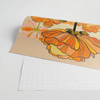 70s, Orange California poppies, mid century, 70s retro, flowers Wrapping Paper Gallery Image 2