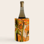 70s, Orange California poppies, mid century, 70s retro, flowers Wine Chiller Gallery Image 3