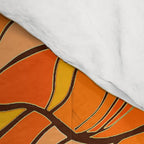 70s, Orange California poppies, mid century, 70s retro, flowers Comforter Gallery Image 4