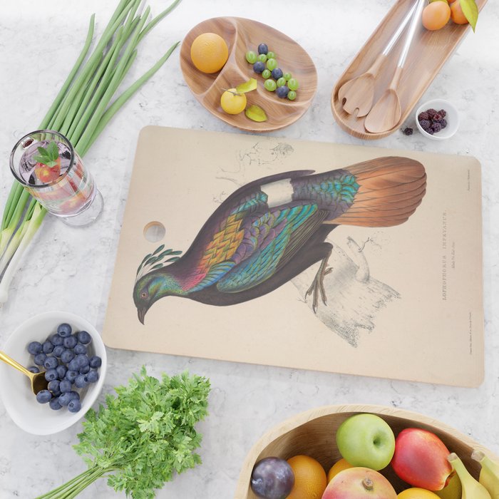 Himalayan monal by Elizabeth Gould from "A Century of Birds from the Himalaya Mountains," 1831 Cutting Board Gallery Image 2