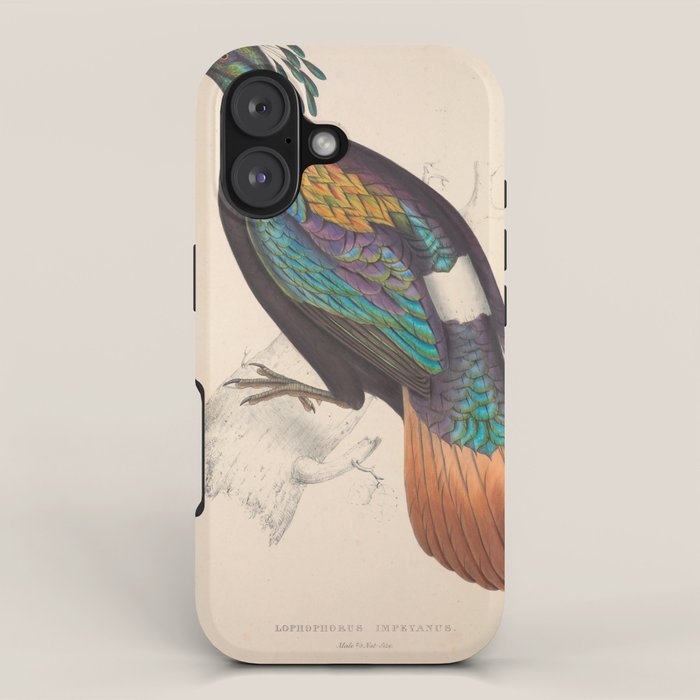 Himalayan monal by Elizabeth Gould from "A Century of Birds from the Himalaya Mountains," 1831 iPhone Case Gallery Image 1