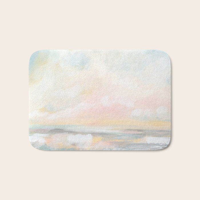 Rebirth - Pastel Ocean Seascape Bath Mat Gallery Image 1