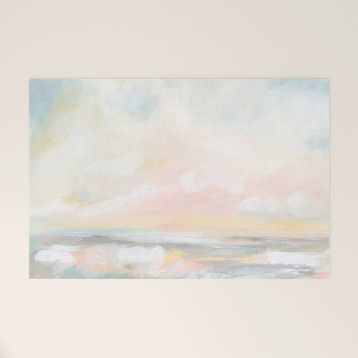 Rebirth - Pastel Ocean Seascape Welcome Mat Gallery Image 1