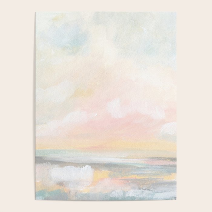 Rebirth - Pastel Ocean Seascape Poster Gallery Image 1