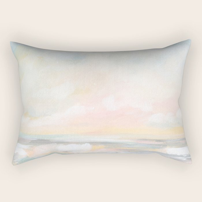 Rebirth - Pastel Ocean Seascape Rectangular Pillow Gallery Image 2