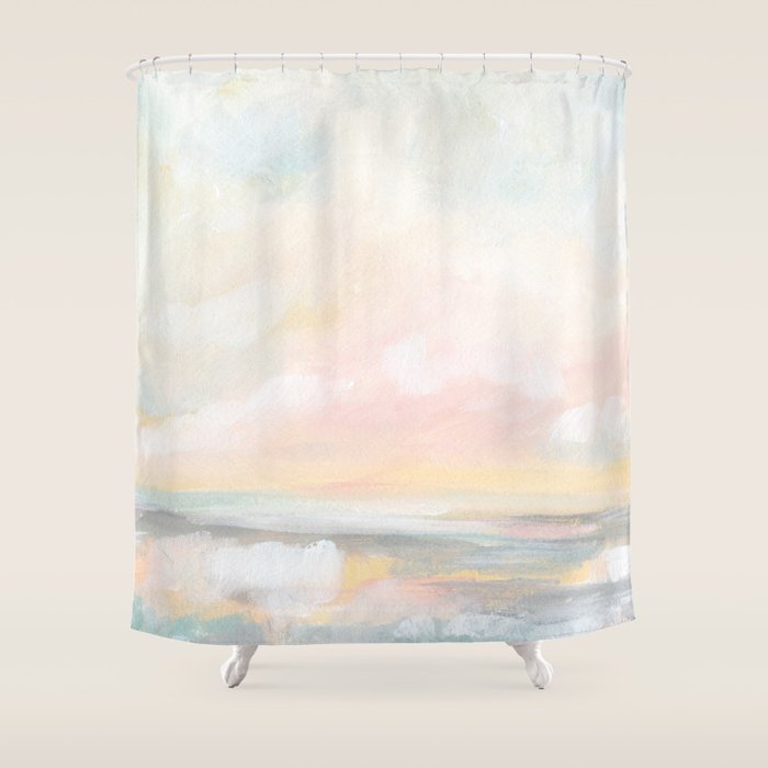 Rebirth - Pastel Ocean Seascape Shower Curtain Gallery Image 1