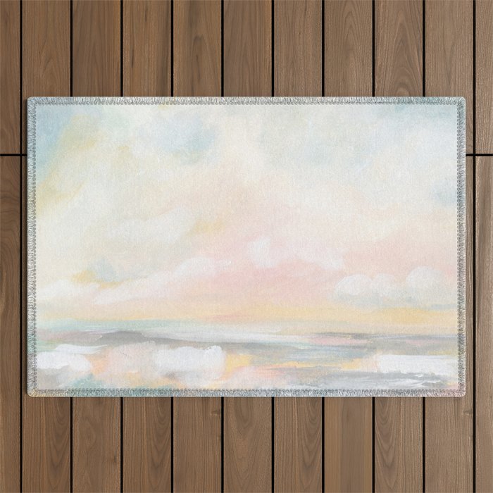 Rebirth - Pastel Ocean Seascape Outdoor Rug Gallery Image 1