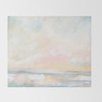 Rebirth - Pastel Ocean Seascape Throw Blanket Gallery Image 2