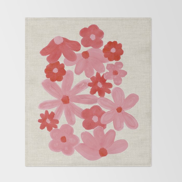 Blushing Daisy Throw Blanket Gallery Image 2