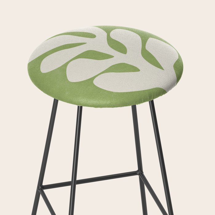 Forest Green Leaf: Matisse Paper Cutouts V Stool Gallery Image 2