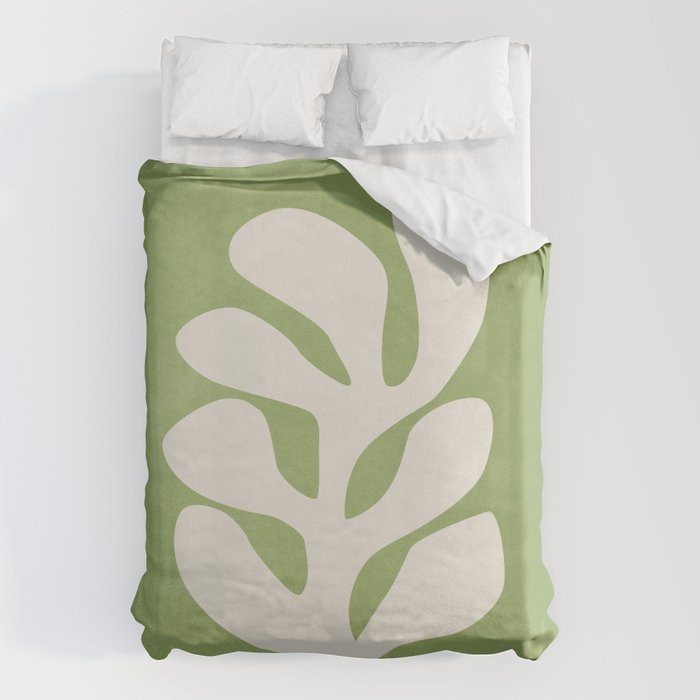 Forest Green Leaf: Matisse Paper Cutouts V Duvet Cover Gallery Image 6