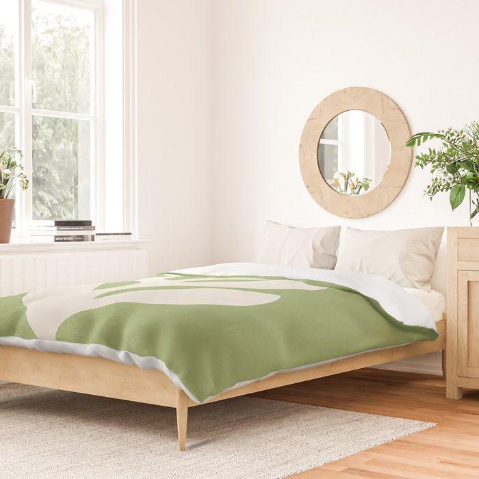 Forest Green Leaf: Matisse Paper Cutouts V Duvet Cover Gallery Image 2