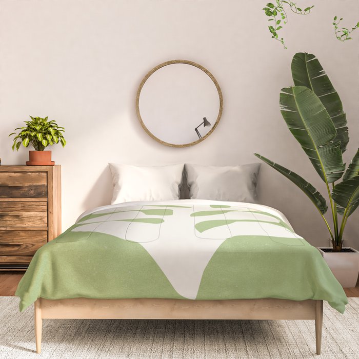 Forest Green Leaf: Matisse Paper Cutouts V Comforter Gallery Image 3