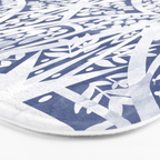 Leaves indigo fantasy tiled 4 Bath Mat Gallery Image 3