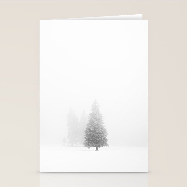 Chairlift Over Ski Slopes Stationery Card