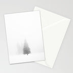 Chairlift Over Ski Slopes Stationery Card Gallery Image 2